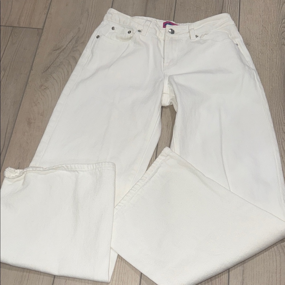 Edikted White Flare Jeans